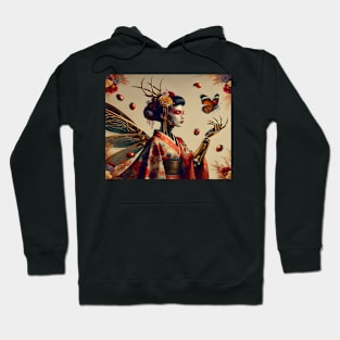 Butterfly Geisha Robot Hoodie